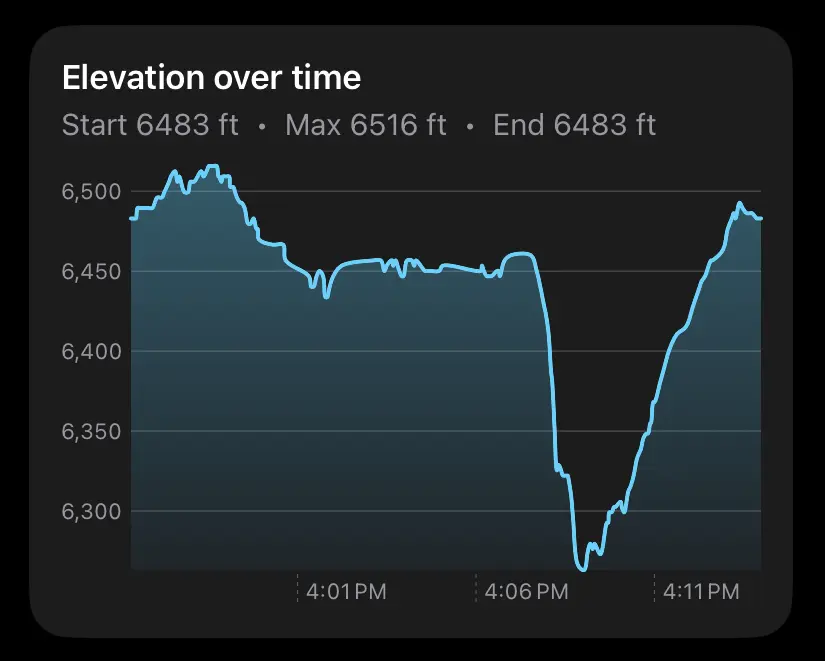 App session timeline screen